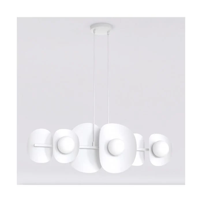 Emibig Colgante De Luz Elementi Acero Blanco | Apta para 6x G9 - Max 8W