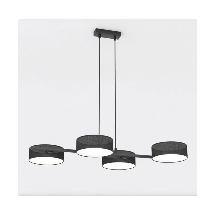 Emibig Colgante De Luz Drumz Acero Negro | Apta para 4x E14 - Max 10W