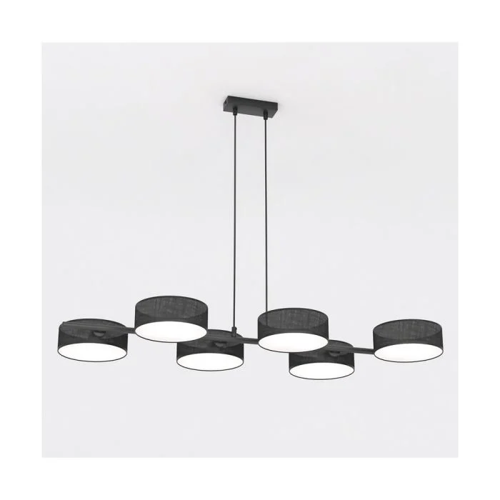 Emibig Colgante De Luz Drumz Acero Negro | Apta para 6x E14 - Max 10W