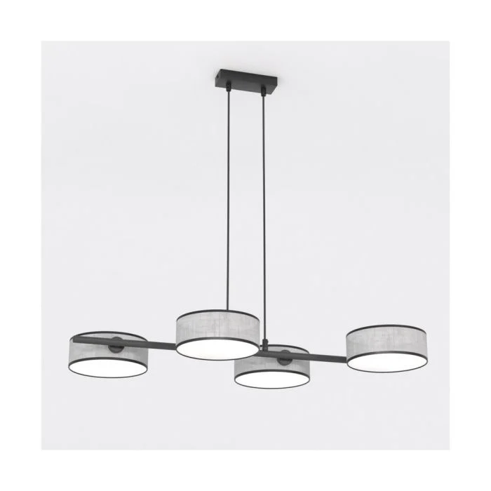 Emibig Colgante De Luz Drumz Acero Gris | Apta para 4x E14 - Max 10W