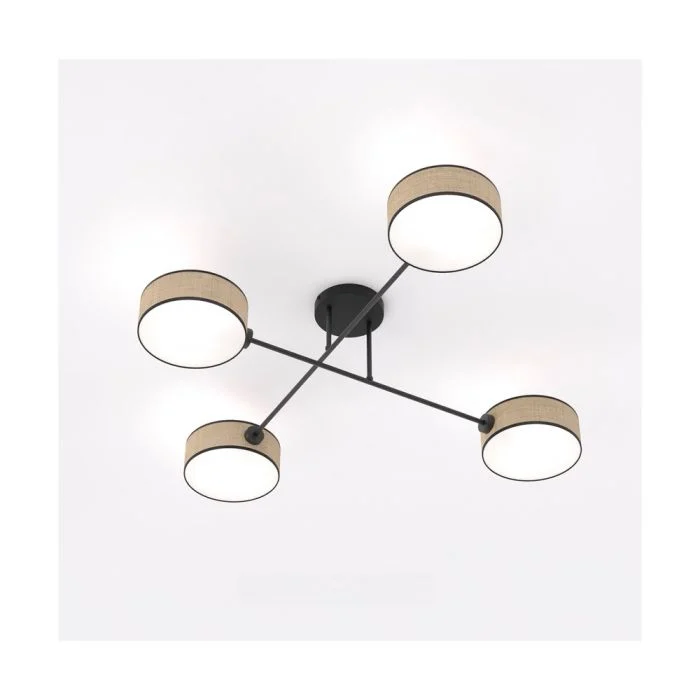 Emibig Luz de techo Maga Acero Marrón | Apta para 4x E14 - Max 10W