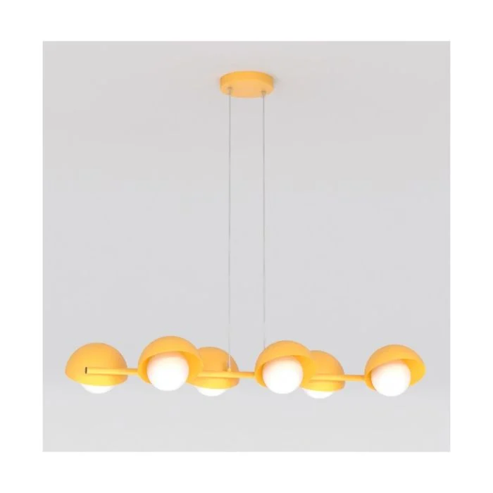Emibig Colgante De Luz Boom Acero Naranja | Apta para 6x G9 - Max 8W