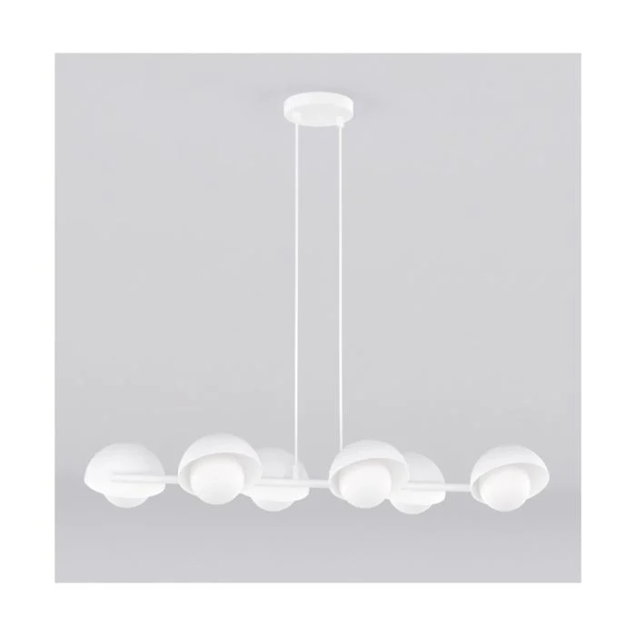 Emibig Colgante De Luz Boom Acero Blanco | Apta para 6x G9 - Max 8W