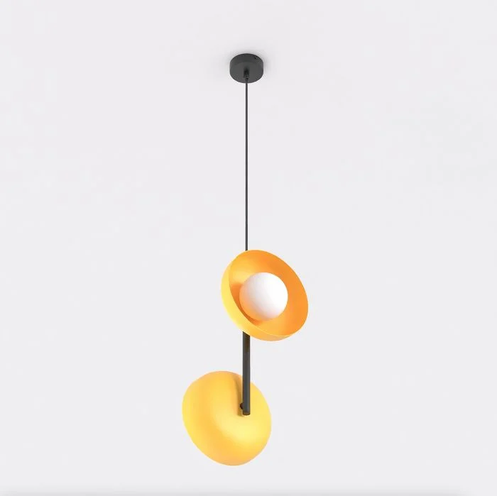 Emibig Colgante De Luz Vanila Acero Naranja | Apta para 2x G9 - Max 8W