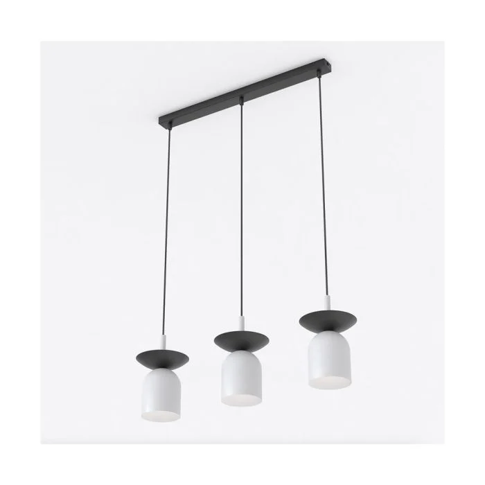 Emibig Colgante De Luz Ego Acero Gris | Apta para 3x E14 - Max 10W
