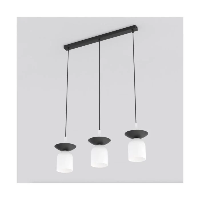 Emibig Colgante De Luz Ego Acero Blanco | Apta para 3x E14 - Max 10W