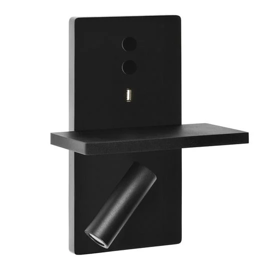 LEDS-C4 E-Lamp aplique LED con foco, negro