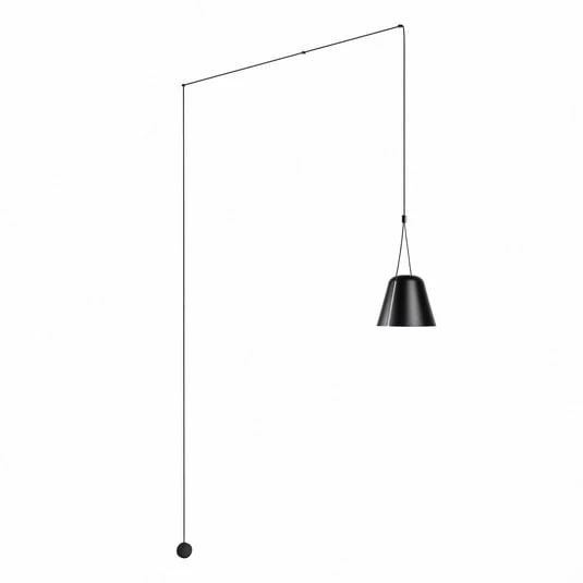 LEDS-C4 Attic colgante cónico descentrado negro