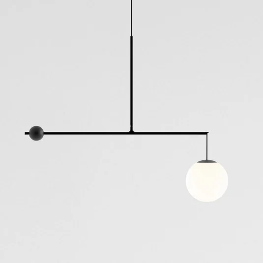 Luceplan Malamata lámpara colgante negro mate, 106 cm
