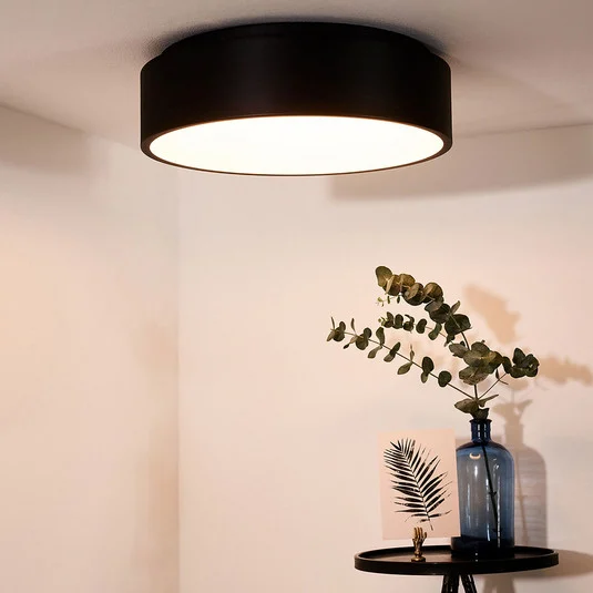 Talowe Plafón LED negro Ø 45 cm