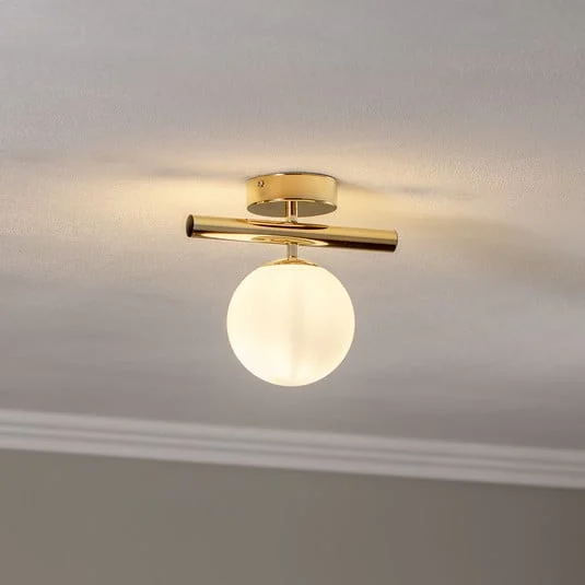 Lámpara de techo Linea, dorada, 1 luz