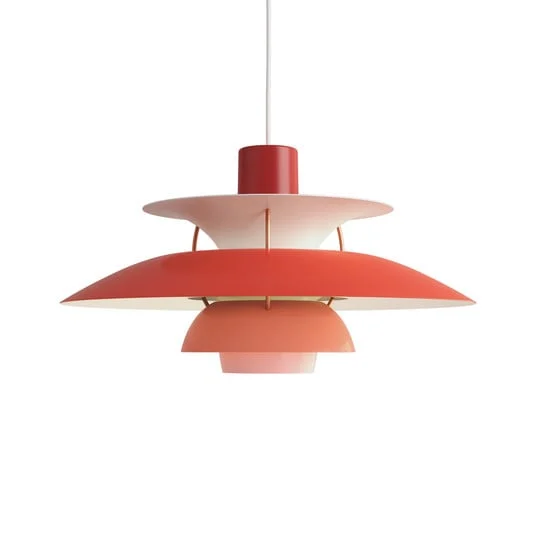 Louis Poulsen PH 5 lámpara colgante de diseño rojo