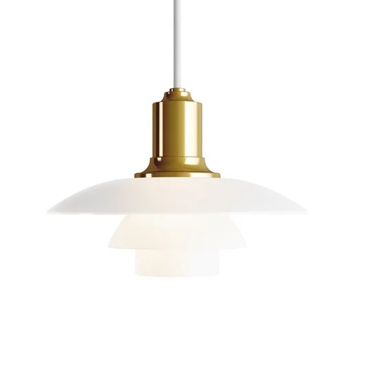 Louis Poulsen PH 2/1 lámpara colgante vidrio latón