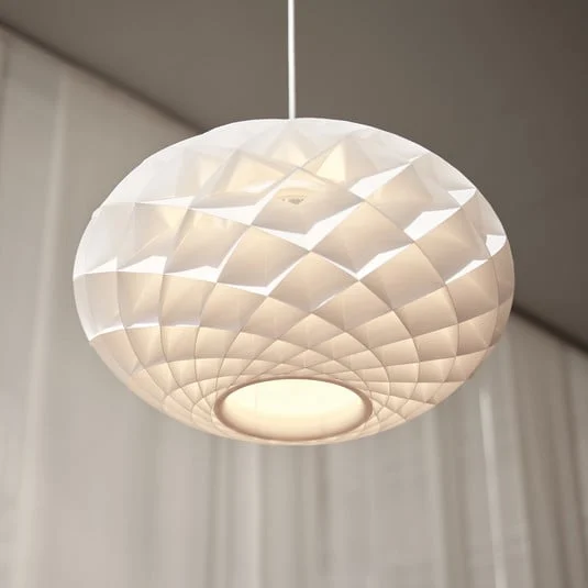 Louis Poulsen Patera Oval Lámpara colgante E27 blanca Ø 50 cm