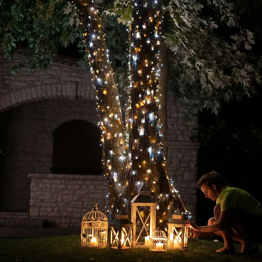 Twinkly CCT negro 400 bombillas guirnalda de luces 32m