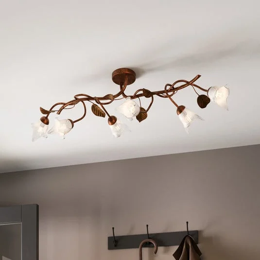 Plafón Siena, estilo florentino, 6 luces