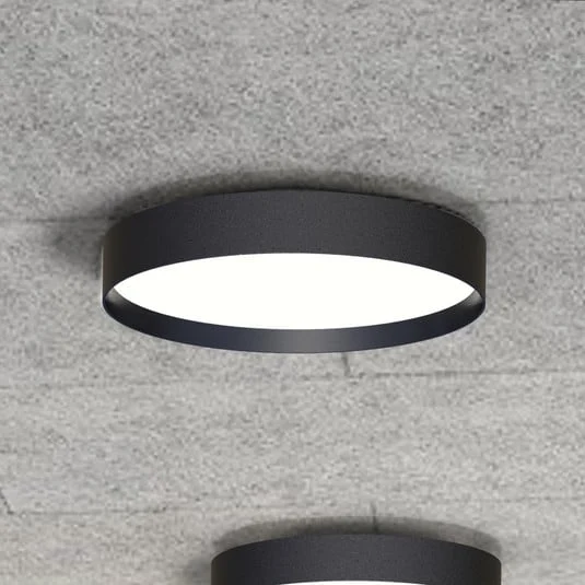 LOOM DESIGN Plafón LED Lucia, negro, Ø 45 cm aluminio