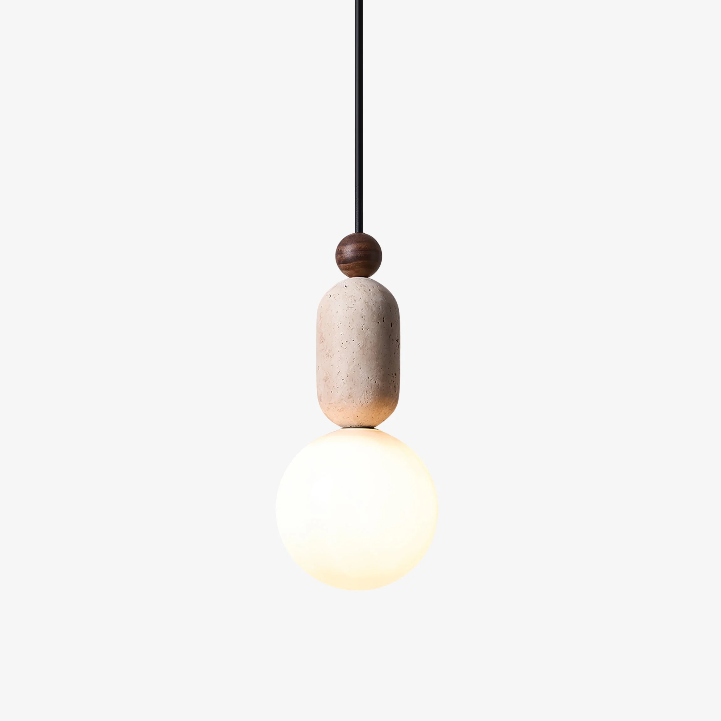 Vaarnii Lámpara Colgante Minimalista de Travertino