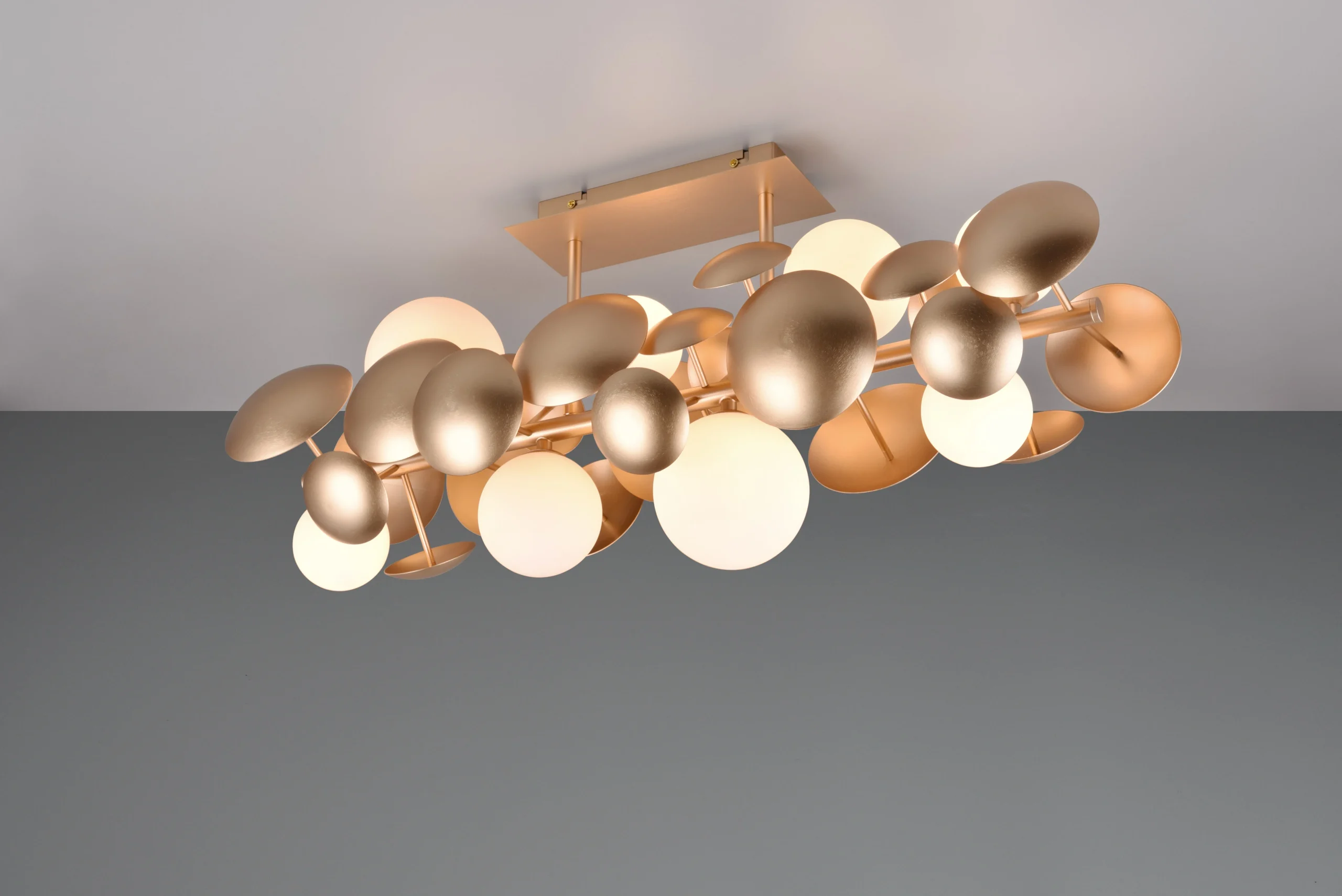 Plafón de techo Trio Bubble 8 luces dorado 76cm 617400879