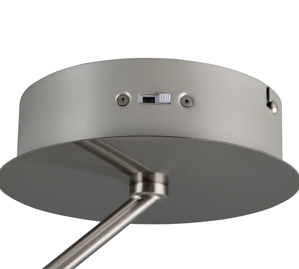 Plafón de techo Trio Dios LED níquel mate Ø40cm 6
