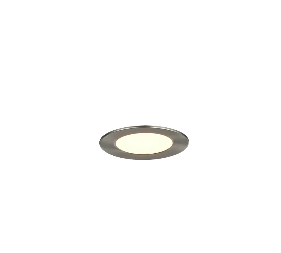 Plafón de baño Trio Virunga LED níquel mate IP44 Ø11cm 6