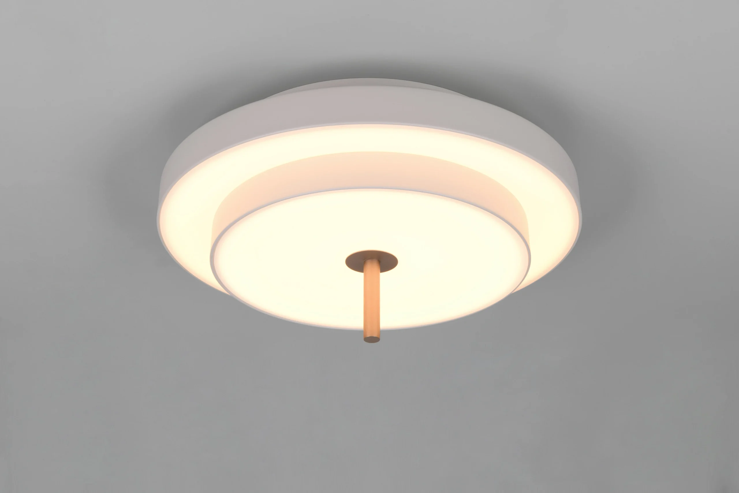 Plafón de techo Trio Keaton LED gris cálido Ø40cm 6