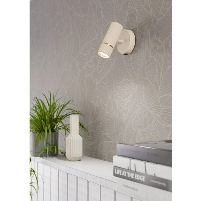Caminia Aplique pared led con 1 bombilla gu10 color Arena | Eglo