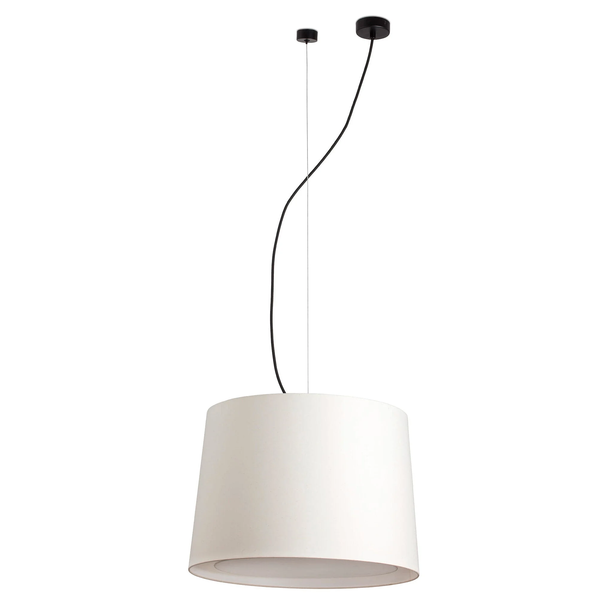 Lámpara de techo colgante Faro Conga E27 LED negro y beige 64314-55
