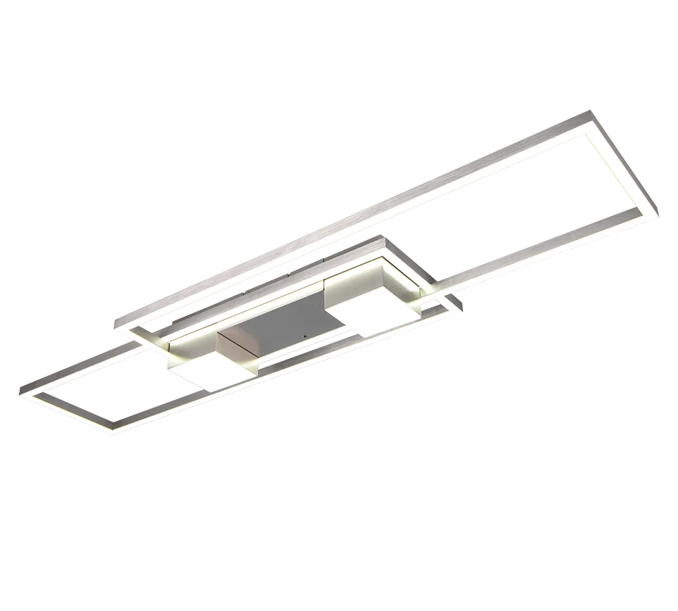 Plafón de techo Trio Albany grande LED níquel mate CCT 100cm 6