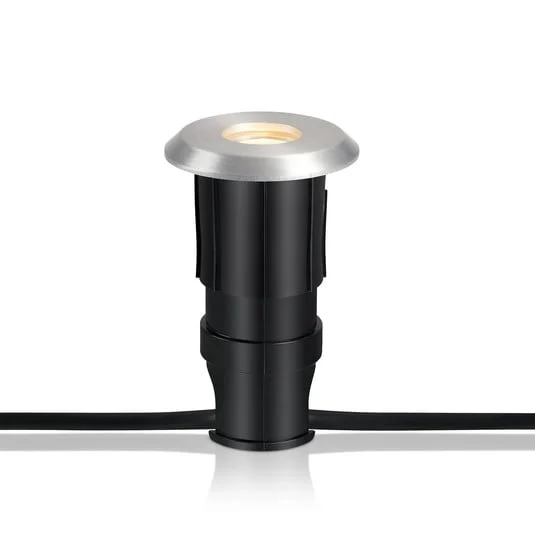 Lámpara empotrable LED Garden 24 Decklight, plateada, luz superior, 3 W