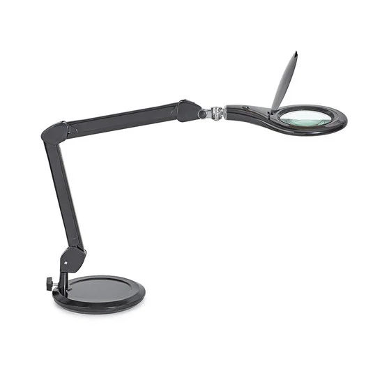 Lámpara LED para puesto de trabajo MAULmakro, negra, 46 cm, con pie