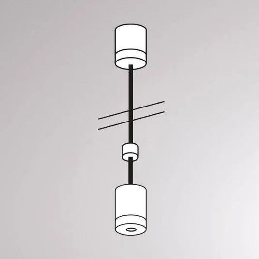 Suspensión para carril Volare, 100 cm, negro