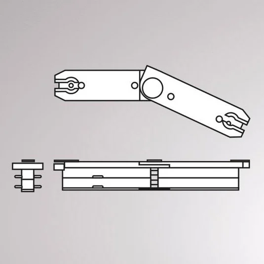Conector flexible de riel bifásico Volare, 70-150°