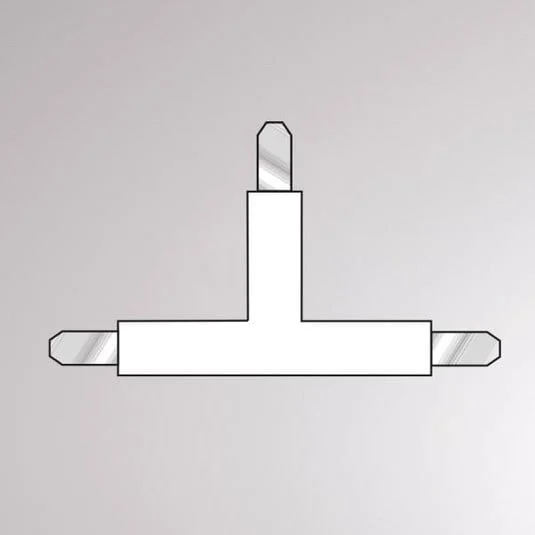 Conector en T para riel bifásico Volare, blanco