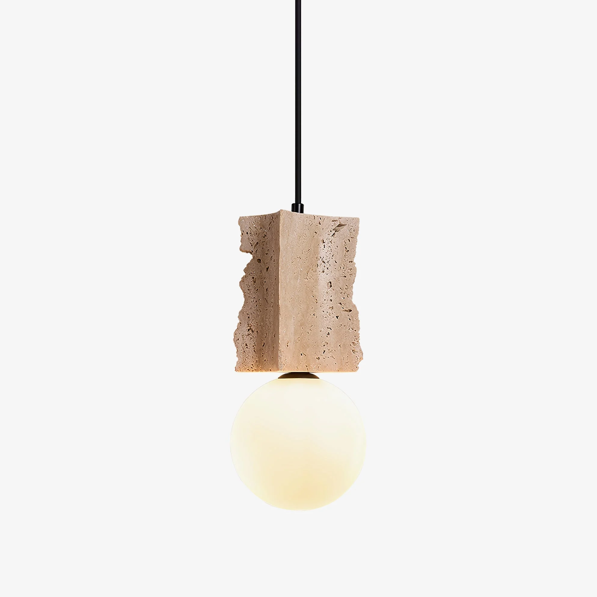 Piper Lámpara Colgante Minimalista de Travertino