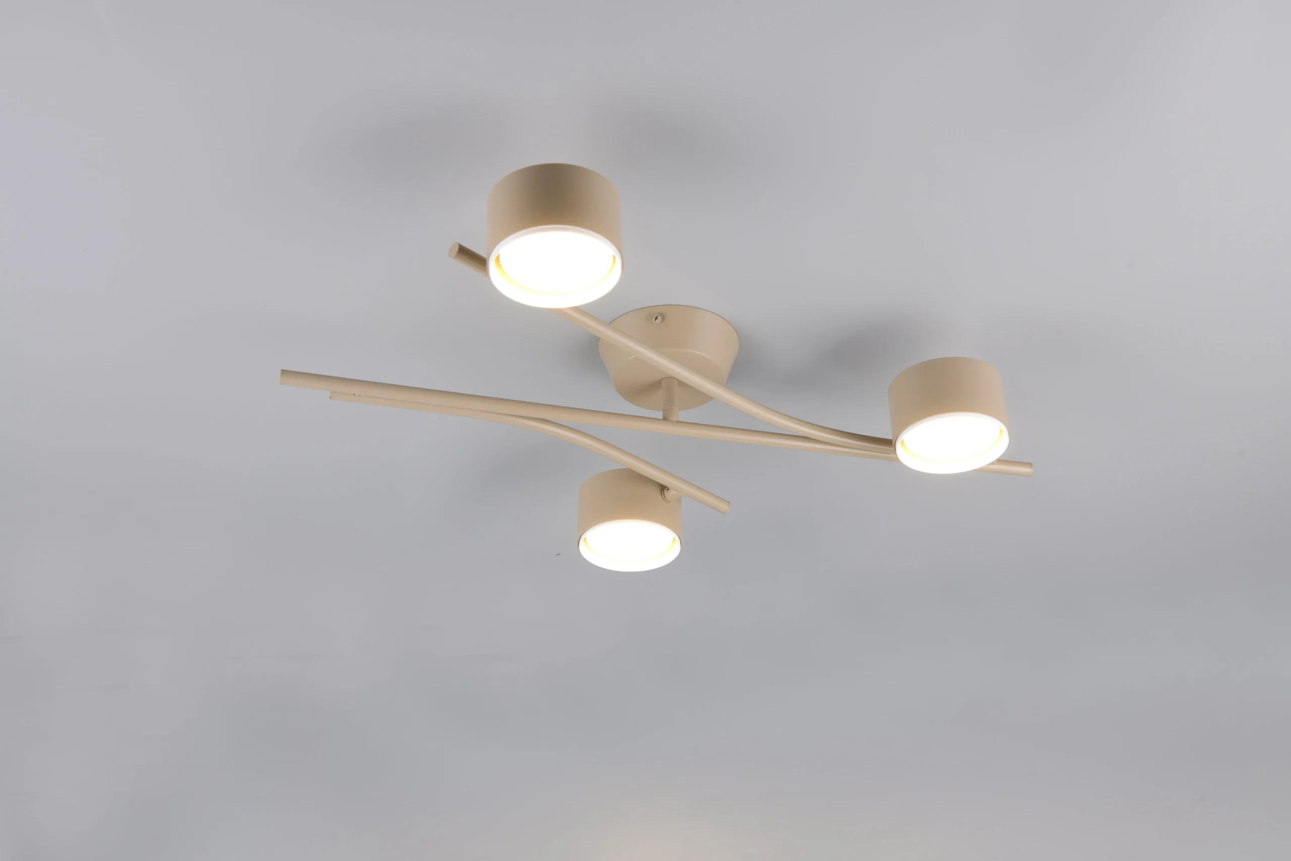 Plafón de techo Trio Coda LED warm beige 2700K 61,5cm 6