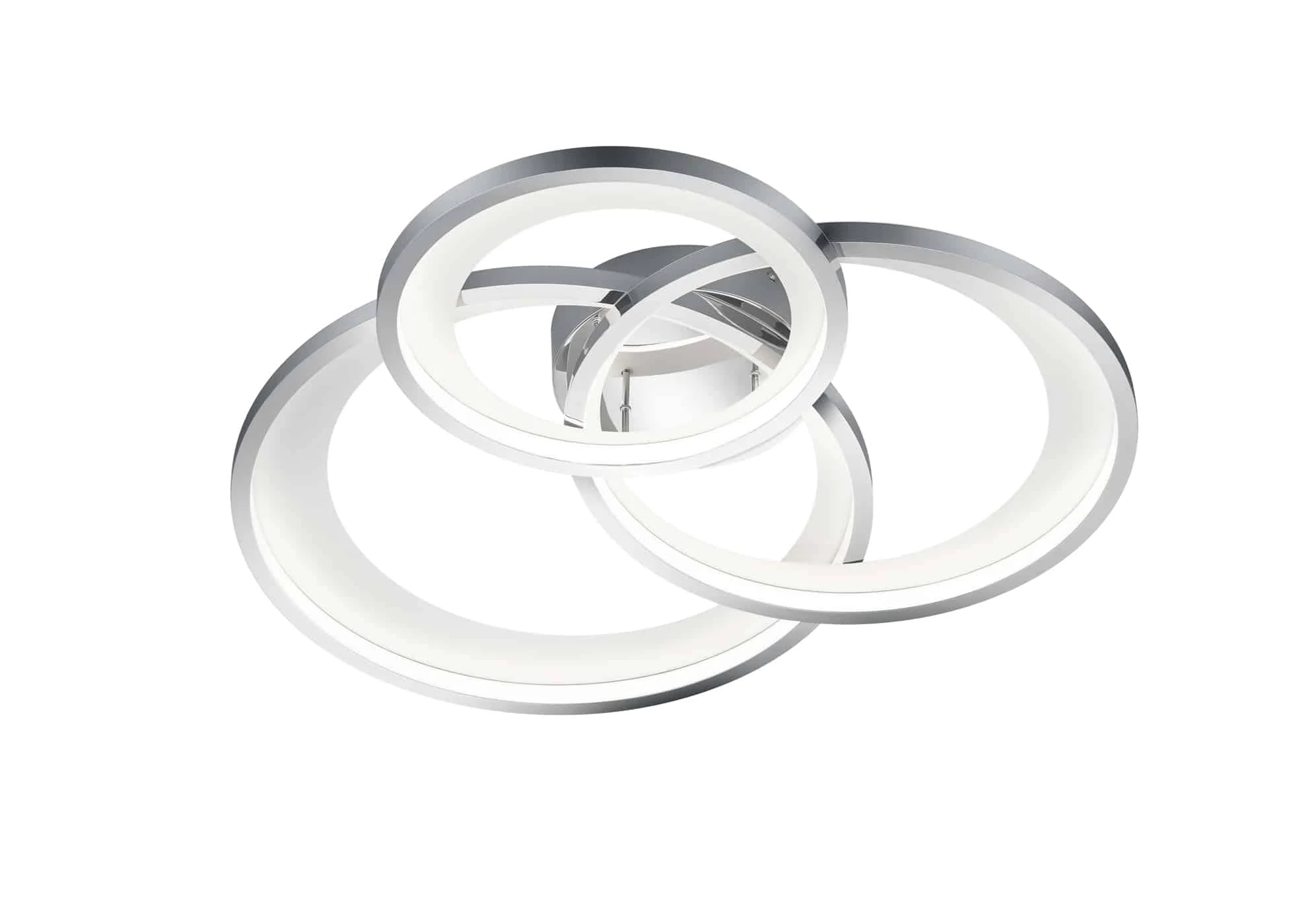 Plafón de techo Trio Granada LED cromo 3000K regulable 71,5cm 673810306