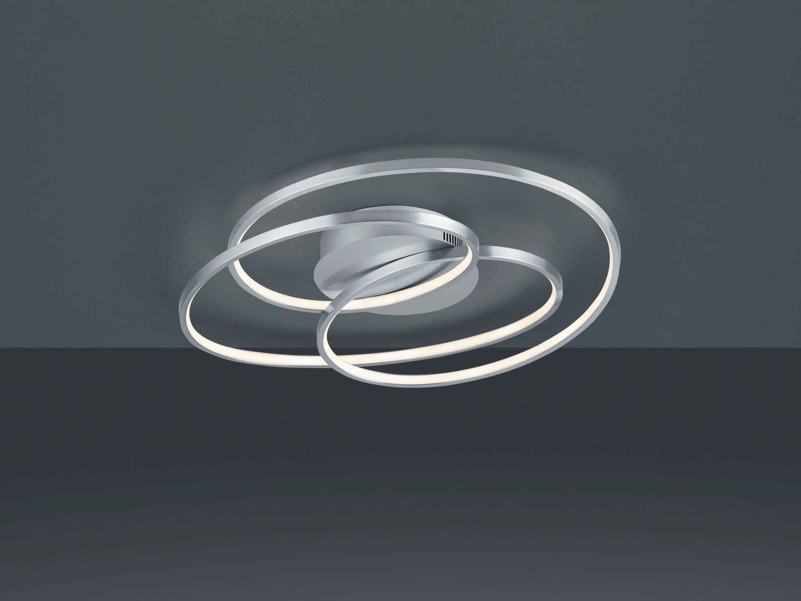 Plafón de techo Trio Gale LED níquel mate 3000K regulable 60cm 6