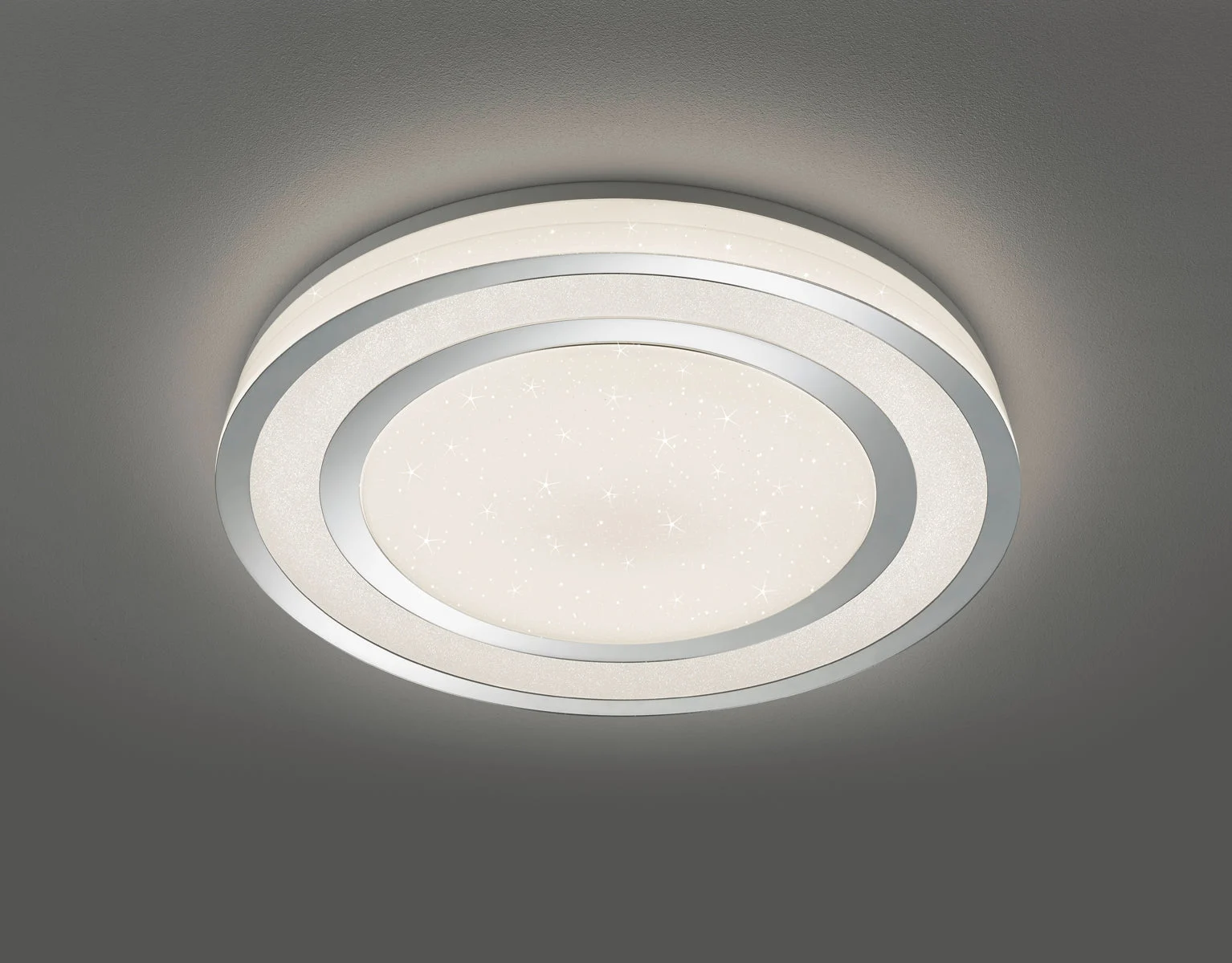 Plafón de techo Trio Noriaki LED cromo CCT Ø59,5cm 6
