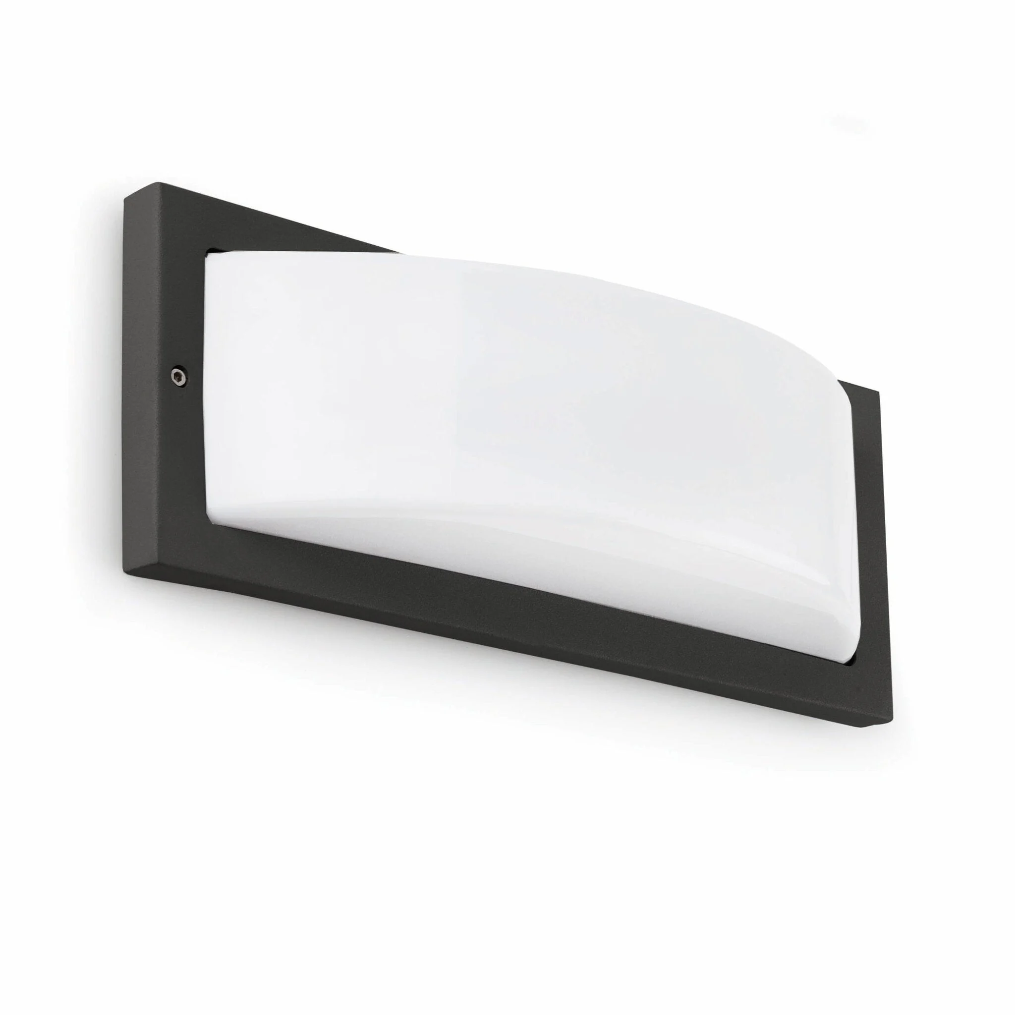Aplique de exterior Faro Mol 14cm E27 LED gris oscuro IP44 opal 70720