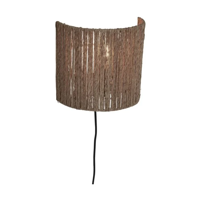 Good&Mojo Luz De Pared Iguazu Jute Marrón S | Apta para 1x E27