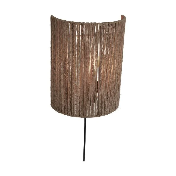Good&Mojo Luz De Pared Iguazu Jute Marrón L | Apta para 1x E27