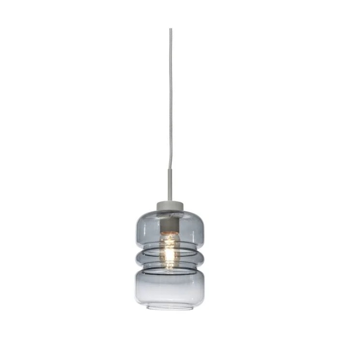 It's about RoMi Colgante De Luz Verona Vidrio Gris | Apta para 1x E27