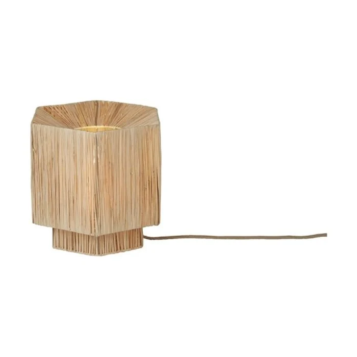 Good&Mojo Lámpara De Mesa Panama Ratán Natural S | Apta para 1x E27