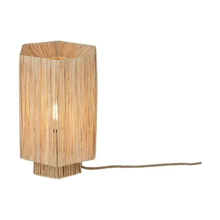 Good&Mojo Lámpara De Mesa Panama Ratán Natural L | Apta para 1x E27