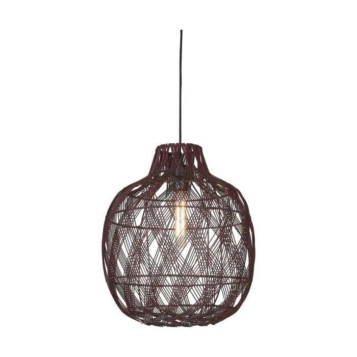 Good&Mojo Colgante De Luz Mendoza Bambú Burgundy L | Apta para 1x E27