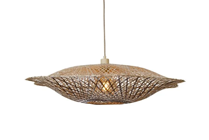 Good&Mojo Colgante De Luz Madura Bambú Marrón L | Apta para 1x E27