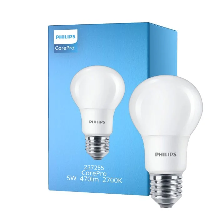 Philips Corepro LED Bulbo E27 Pera Mate 5W 470lm - 927 Luz muy Cálida | Mejor reproducción de color - Reemplazo 40W