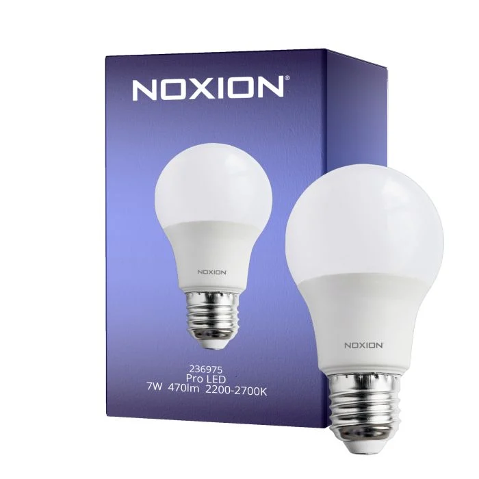 Noxion Pro LED E27 Pera Mate 7W 470lm - 822-827 Dim to Warm | Regulable - Reemplazo 40W