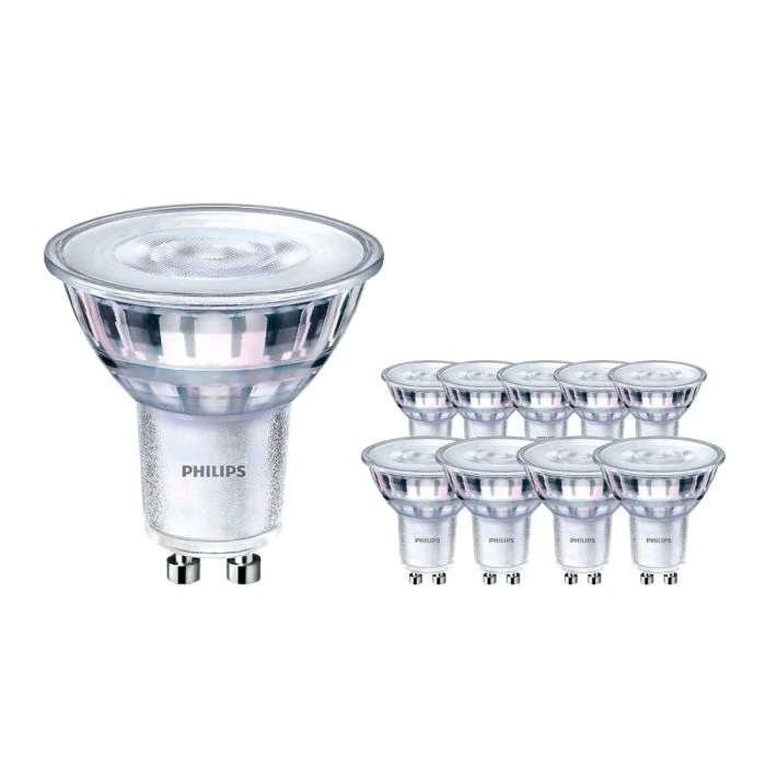 Multipack 10x Philips Corepro LED Foco GU10 PAR16 4.6W 370lm 36D - 830 Luz Cálida | Reemplazo 50W